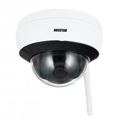 NEOSTAR 4.0MP IP WiFi Dome-Kamera, 2.8mm, 2560x1440p, Nachtsicht 30m, D-WDR, H.265+ / H.264+, Mikrofon, 12V DC, IP66 NEOSTAR 4.0MP IP WiFi Dome-Kamera, 2.8mm, 2560x1440p, Nachtsicht 30m, D-WDR, H.265+ / H.264+, Mikrofon, 12V DC, IP66