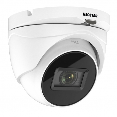 NEOSTAR 8.0MP Eyeball-Kamera, 2.7-13.5mm Motorzoom, Auto-Fokus, Nachtsicht 60m, WDR 130dB, 12V DC / 24V AC, IP67 NEOSTAR 8.0MP Eyeball-Kamera, 2.7-13.5mm Motorzoom, Auto-Fokus, Nachtsicht 60m, WDR 130dB, 12V DC / 24V AC, IP67