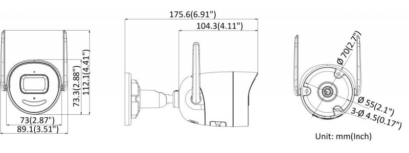 NEOSTAR 4.0MP EXIR IP WiFi Außenkamera, 2.8mm, Nachtsicht 30m, WDR, H.265, Dual-Antenna WiFi, Mikrofon + Lautsprecher