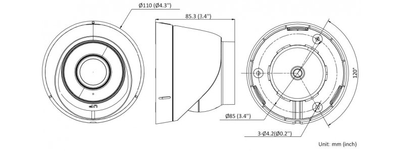 NEOSTAR 4.0MP EXIR IP Dome-Kamera, 2.8mm, 2560x1440p, Nachtsicht 30m, WDR 120dB, H.265+, PoE/12V DC, IP67