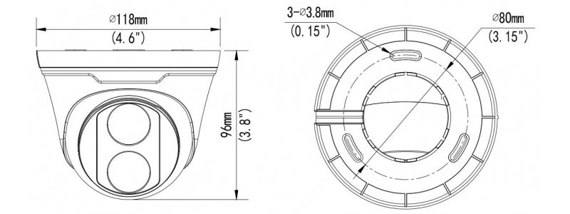 BALTER X ECO IP Eyeball Kamera mit 4.0MP, 2.8mm, Nachtsicht 30m, WDR 120dB, VCA, Privatzonen, PoE/12V DC, IP67 