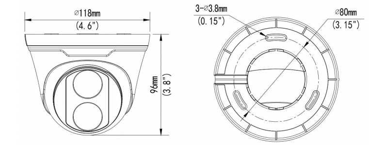 BALTER X ECO IP Eyeball Kamera mit 8.0MP, 2.8mm, Nachtsicht 30m, WDR 120dB, VCA, Privatzonen, PoE/12V DC, IP67 