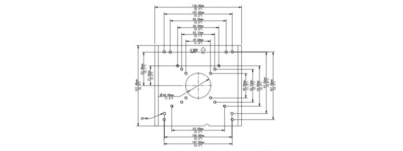 BALTER X Masthalterung für Außenkameras, Junction Boxen und PTZ-Kameras, 127 x 136 x 62.5 mm, Aluminium, Weiß