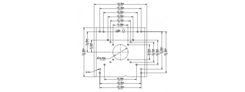 BALTER X Masthalterung für Außenkameras, Junction Boxen und PTZ-Kameras, 127 x 136 x 62.5 mm, Aluminium, Weiß