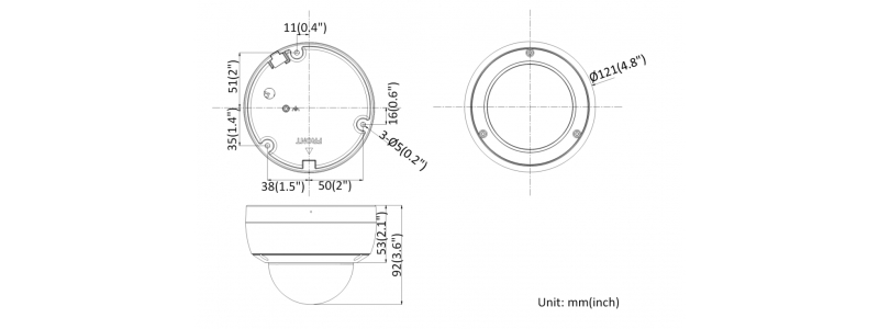 NEOSTAR 4.0MP EXIR IP Dome-Kamera, 2.8mm, 2688x1520p, Nachtsicht 30m, WDR, Mikrofon, IK10, IP67