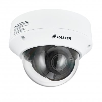 BALTER X Vandalensichere IP Dome-Kamera 4.0MP, 2.7-13.5mm Motorzoom, AutoFocus, Nachtsicht 50m, WDR, Alarm, Mikrofon eingebaut BALTER X Vandalensichere IP Dome-Kamera 4.0MP, 2.7-13.5mm Motorzoom, AutoFocus, Nachtsicht 50m, WDR, Alarm, Mikrofon eingebaut
