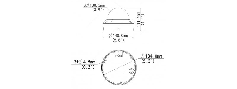 BALTER X Vandalensichere IP Dome-Kamera 4.0MP, 2.7-13.5mm Motorzoom, AutoFocus, Nachtsicht 50m, WDR, Alarm, Mikrofon eingebaut