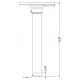 BALTER X Deckenhalterung für Dome-Kameras, Inneneinsatz, D110 x 223.50 mm, Aluminium