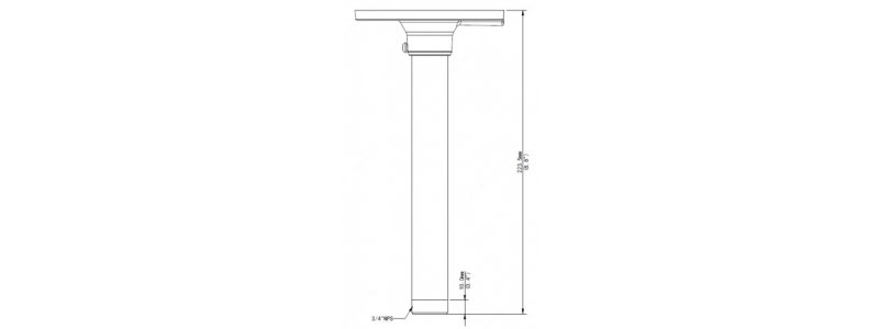 BALTER X Deckenhalterung für Dome-Kameras, Inneneinsatz, D110 x 223.50 mm, Aluminium