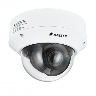 BALTER X PRO NightHawk Vandalensichere IP Dome-Kamera mit 8.0MP, 2.8-12mm Motorzoom, AutoFocus, Nachtsicht 40m, Low Light, WDR 