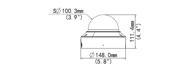 BALTER X PRO NightHawk Vandalensichere IP Dome-Kamera mit 8.0MP, 2.8-12mm Motorzoom, AutoFocus, Nachtsicht 40m, Low Light, WDR