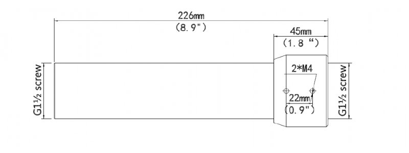 BALTER X Deckenmontage-Erweiterung (200mm) für BCC-A31PM-PTZ und BCC-A32PM-PTZ, Innen- und Außeneinsatz, Deckenmontage