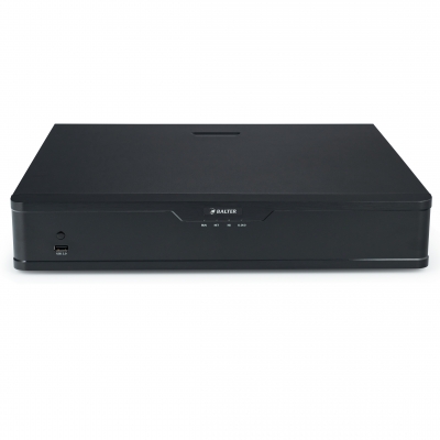 BALTER X ECO 32-Kanal Netzwerk Rekorder mit 16 PoE-Ports, 4K UHD, H.265, 160Mbit, Videoanalyse, HDMI 4K, Cloud P2P