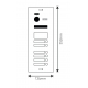 BALTER EVO Silver Türstation für 6 Teilnehmer, 2-Draht BUS Technologie (Video / Audio / Strom), 150° Weitwinkelkamera, RFID BALTER EVO Silver Türstation für 6 Teilnehmer, 2-Draht BUS Technologie (Video / Audio / Strom), 150° Weitwinkelkamera, RFID