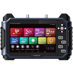 SeeEyes 7" Touchscreen-Testmonitor, 4K UHD, IP H.265 / H.264 + HD-SDI, EX-SDI, Analog HD, CVI, TVI, Analog, RS-485, Audio, HDMI