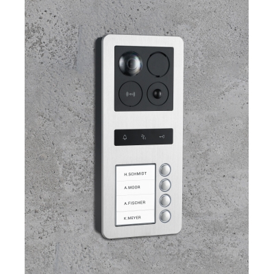 BALTER ERA Silver IP Aufputz-Türstation für 4 Teilnehmer, Full HD 1080p, IP 2-Draht BUS, Tag/Nacht, 180° Ultra-Weitwinkel, RFID BALTER ERA Silver IP Aufputz-Türstation für 4 Teilnehmer, Full HD 1080p, IP 2-Draht BUS, Tag/Nacht, 180° Ultra-Weitwinkel, RFID