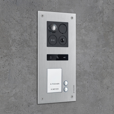 BALTER ERA Silver IP Unterputz-Türstation für 2 Teilnehmer, Full HD 1080p, IP 2-Draht BUS, 180°, RFID, 2x Türschlösser