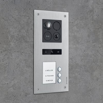 BALTER ERA Silver IP Unterputz-Türstation für 3 Teilnehmer, Full HD 1080p, IP 2-Draht BUS, 180°, RFID, 2x Türschlösser