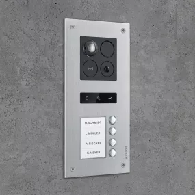 BALTER ERA Silver IP Unterputz-Türstation für 4 Teilnehmer, Full HD 1080p, IP 2-Draht BUS, 180°, RFID, 2x Türschlösser