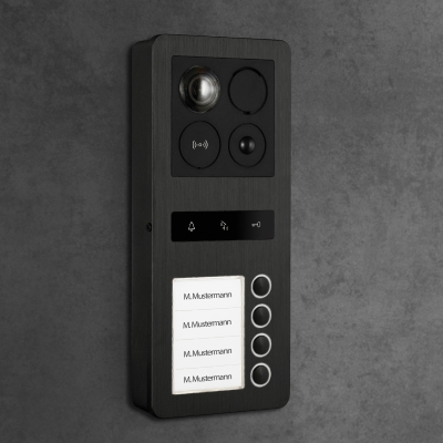 BALTER ERA Black IP Aufputz-Türstation für 4 Teilnehmer, Full HD 1080p, IP 2-Draht BUS, Tag/Nacht, 180°, RFID, 2x Türschlösser BALTER ERA Black IP Aufputz-Türstation für 4 Teilnehmer, Full HD 1080p, IP 2-Draht BUS, Tag/Nacht, 180°, RFID, 2x Türschlösser