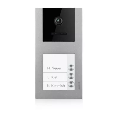 BALTER EVO Grey Aufputz-Türstation für 3 Teilnehmer, 2-Draht BUS, 120° Weitwinkelkamera, IP54 BALTER EVO Grey Aufputz-Türstation für 3 Teilnehmer, 2-Draht BUS, 120° Weitwinkelkamera, IP54