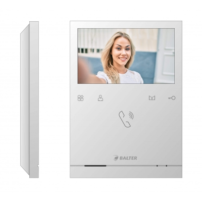BALTER EVO-QUICK 4,3" Videostation, 2-Draht BUS, Interkom, microSD-Slot, Weiß BALTER EVO-QUICK 4,3" Videostation, 2-Draht BUS, Interkom, microSD-Slot, Weiß