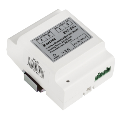 BALTER EVO 4-fach Verteiler, 2-Draht BUS Technologie, BUS-Verteiler für bis zu 4 Monitore BALTER EVO 4-fach Verteiler, 2-Draht BUS Technologie, BUS-Verteiler für bis zu 4 Monitore