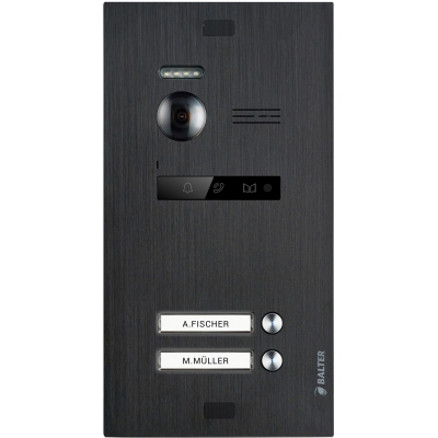 BALTER EVO-HD Black Türstation für 2 Teilnehmer, IP über 2-Draht BUS Technologie (Video / Audio / Strom), 175° Ultraweitwinkel BALTER EVO-HD Black Türstation für 2 Teilnehmer, IP über 2-Draht BUS Technologie (Video / Audio / Strom), 175° Ultraweitwinkel