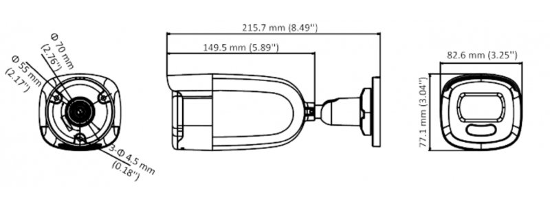 NEOSTAR 5.0MP EXIR TVI Dome-Kamera, 2.7-13.5mm Motorzoom, Nachtsicht 40m, Smart-IR, TVI / AHD / CVI / CVBS, 12V DC