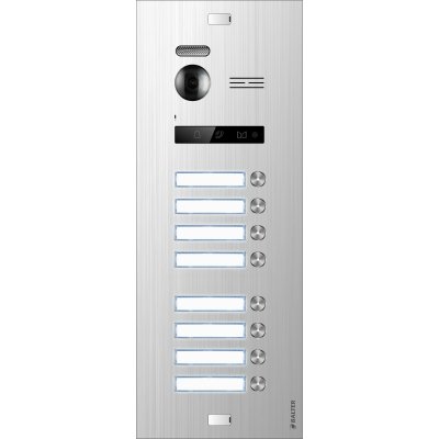 BALTER EVO-HD Silver Türstation für 8 Teilnehmer, IP über 2-Draht BUS Technologie (Video / Audio / Strom), 175° Ultraweitwinkel