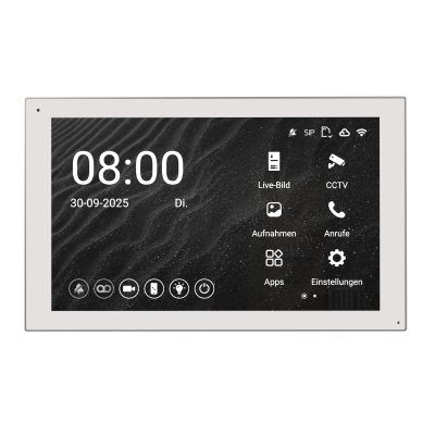 BALTER EVO-HD-PRO-7W Weißer Monitor mit 7-Zoll-Touchdisplay