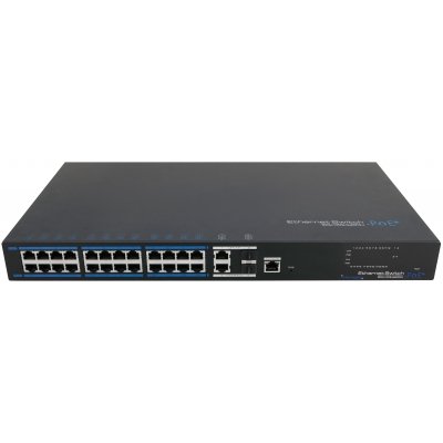 24x PoE Netzwerk Switch, 2x Gigabit Uplink-Ports, 380W, CCTV-Modus, Metallgehäuse 24x PoE Netzwerk Switch, 2x Gigabit Uplink-Ports, 380W, CCTV-Modus, Metallgehäuse