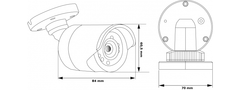 4MP IP Außenkamera, 4mm, 2688x1520p, Nachtsicht 30m, WDR, VCA, PoE/12V, IP66
