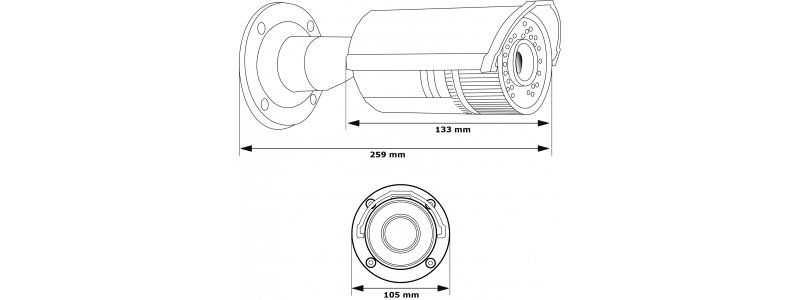 NEOSTAR 4.0MP Infrarot IP Außenkamera, 2.7-12mm Motorzoom, 2688x1520p, Nachtsicht 30m, WDR 120dB, H.264, VCA, PoE/12V DC, IP66
