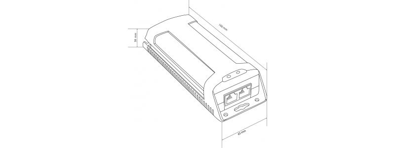 Gigabit PoE Plus Injector, 30 Watt Leistung, 10/100/1000Mbps, Überspannungsschutz