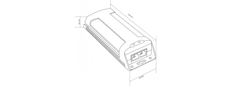 Gigabit PoE Plus Injector, 30 Watt Leistung, 10/100/1000Mbps, Überspannungsschutz