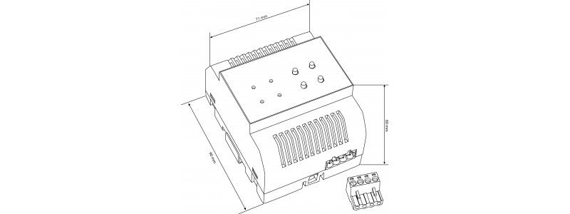 BALTER Überwachungskamera-Modul für 4 Kameras, Multiplexer, 2-Draht BUS Technologie