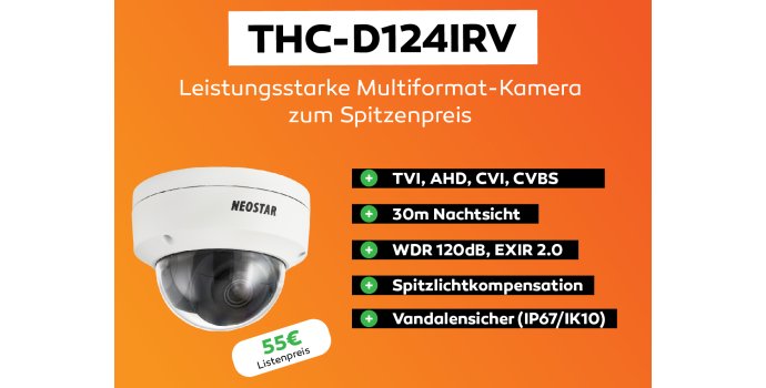 THC-D124IRV - Unsere neue Multiformat-Kamera zum Spitzenpreis